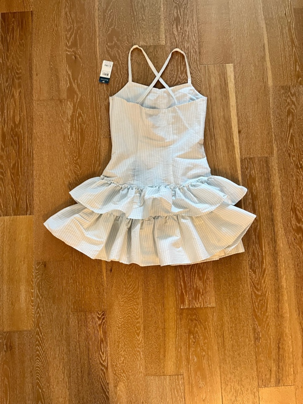 Ralph Lauren White Striped Ruffle Hem Sundress NWT - Picture 2 of 9